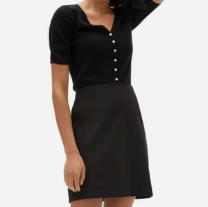NEW EVERLANE THE ALMOST MINI SKIRT IN BKACK SZ 16